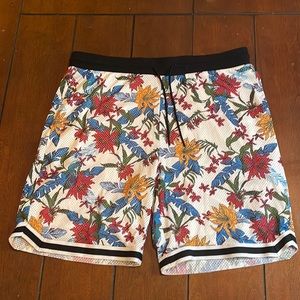Floral print basketball shorts. Size medium by Original Use